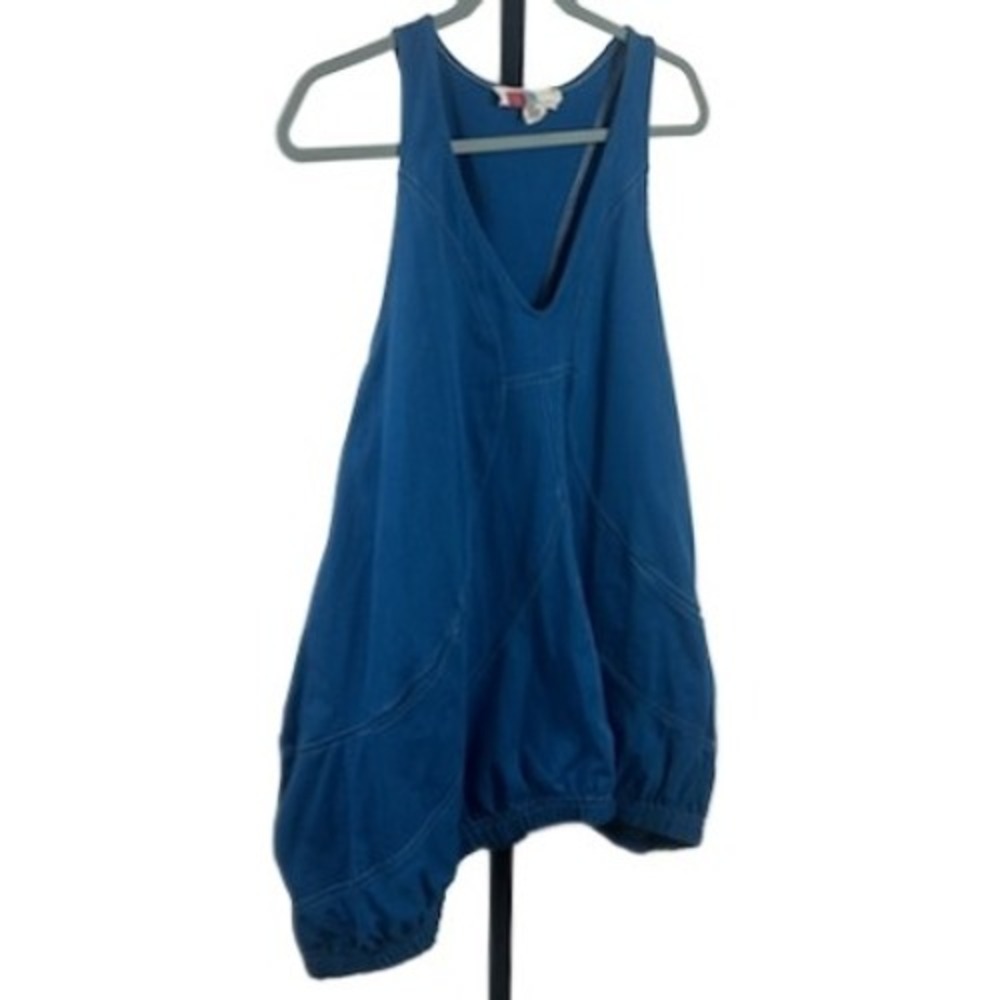 FP Beach‎ Free People Blue Sleeveless Tank Tunic Top Knit Dress XS